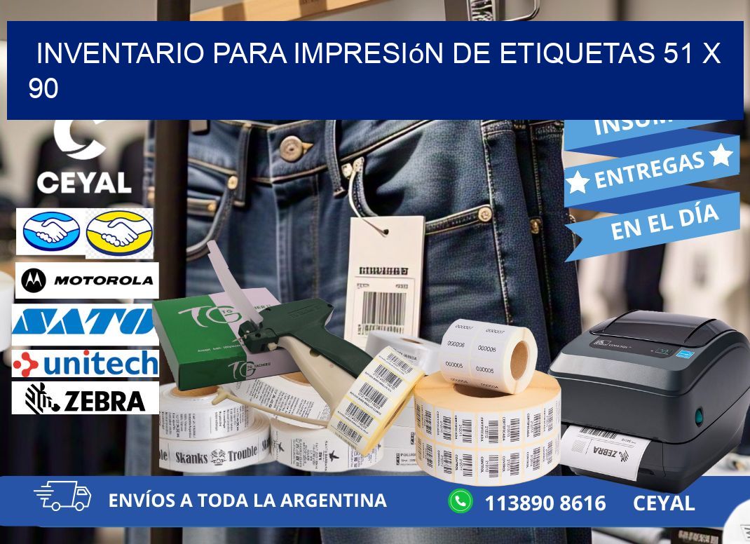 inventario para impresión de etiquetas 51 x 90