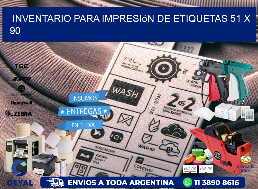 inventario para impresión de etiquetas 51 x 90
