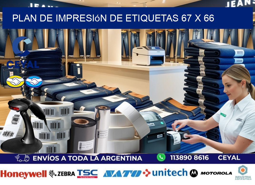 plan de impresión de etiquetas 67 x 66