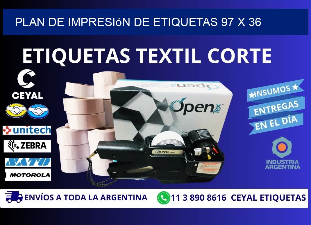 plan de impresión de etiquetas 97 x 36