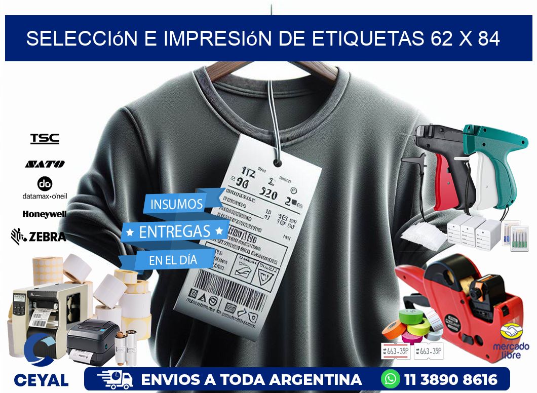 selección e impresión de etiquetas 62 x 84