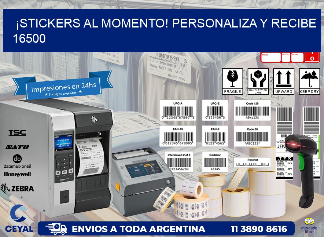 ¡Stickers al Momento! Personaliza y Recibe 16500