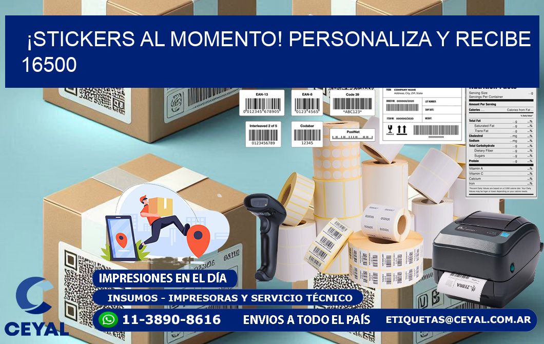 ¡Stickers al Momento! Personaliza y Recibe 16500