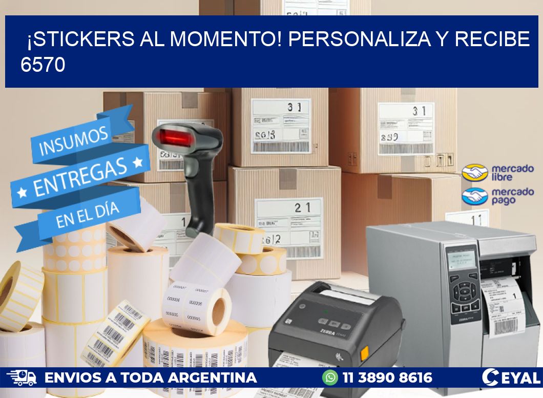 ¡Stickers al Momento! Personaliza y Recibe 6570