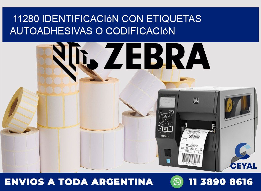 11280 identificación con etiquetas autoadhesivas o codificación
