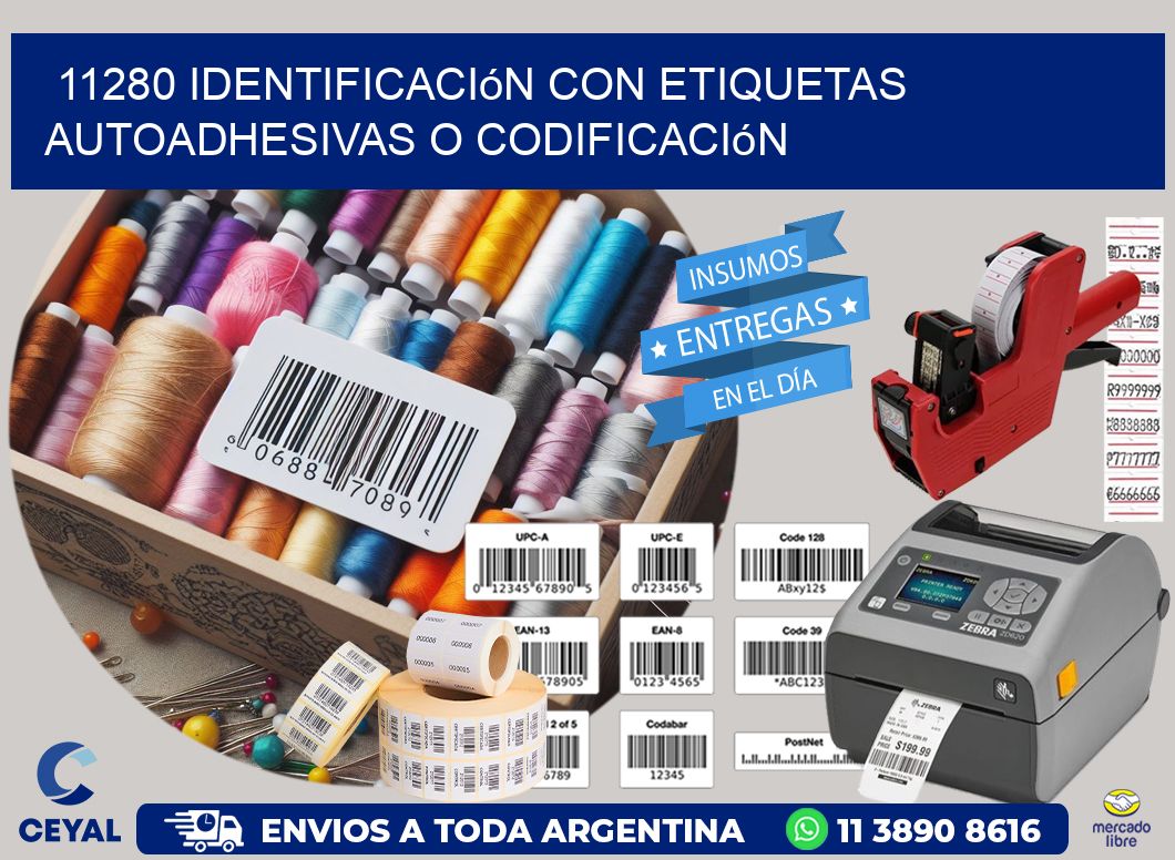 11280 identificación con etiquetas autoadhesivas o codificación