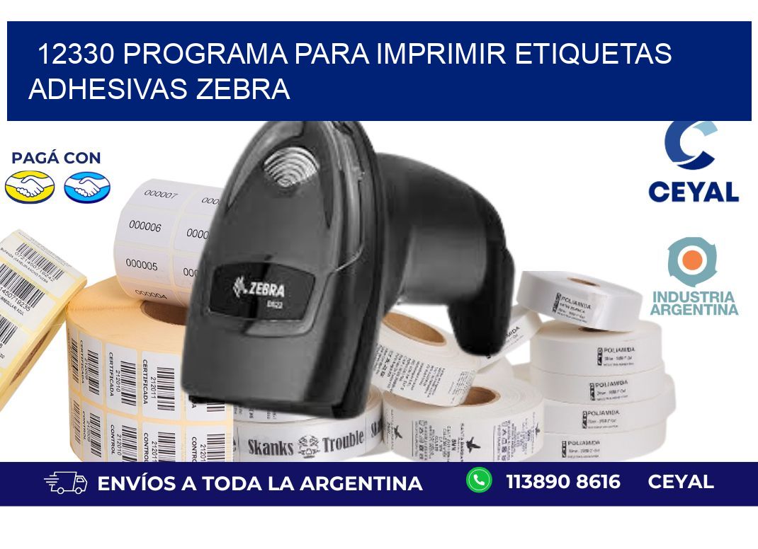 12330 Programa para imprimir etiquetas adhesivas zebra