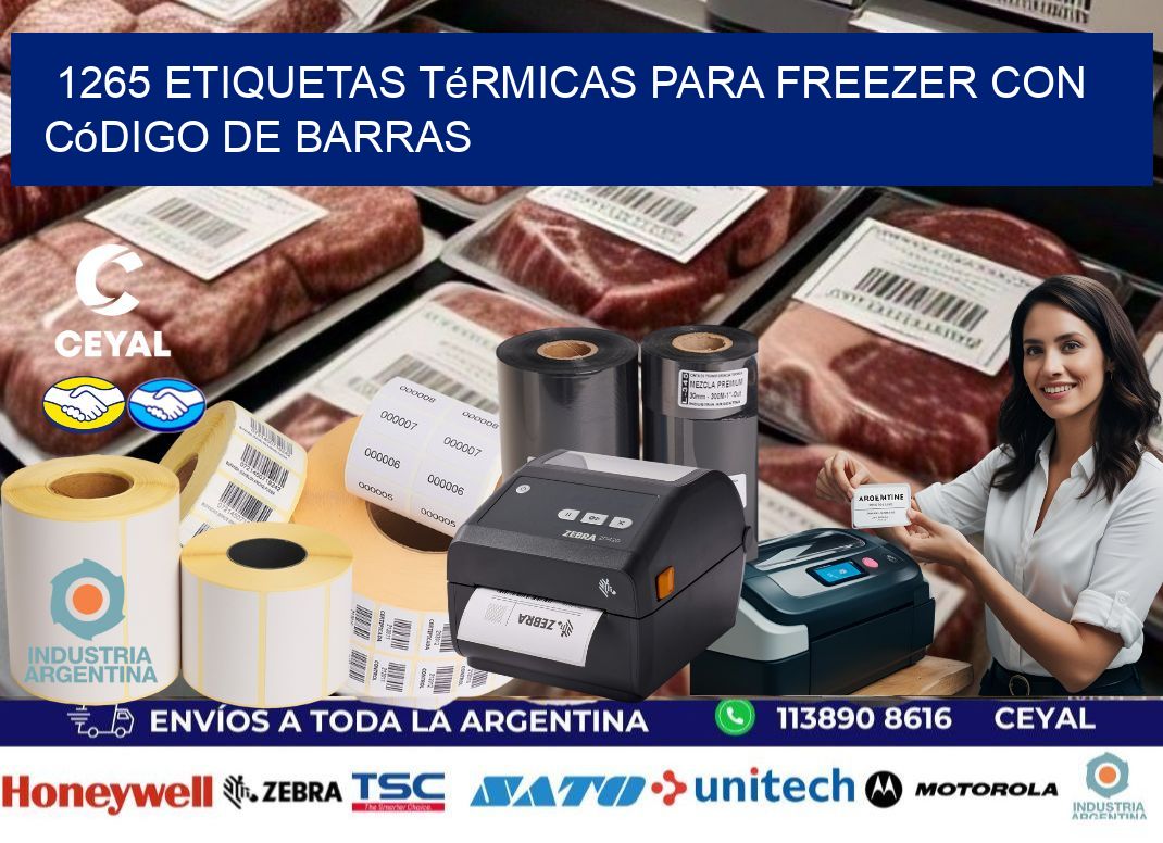 1265 etiquetas térmicas para freezer con código de barras