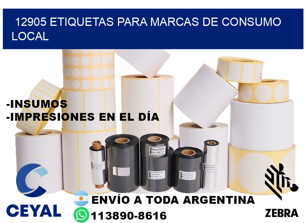 12905 Etiquetas para marcas de consumo local