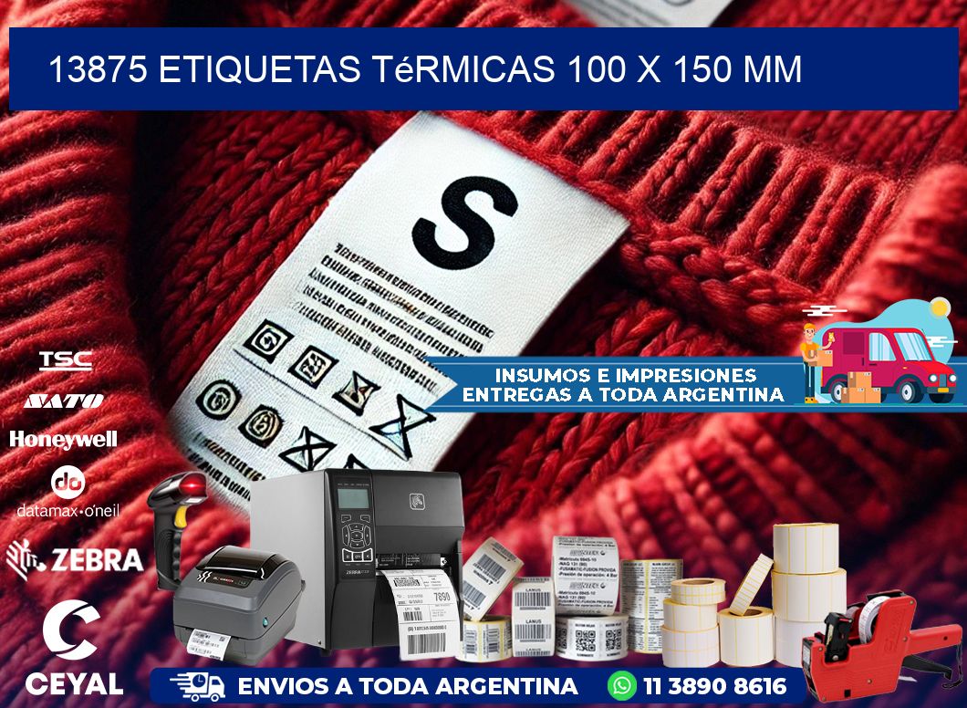 13875 Etiquetas Térmicas 100 X 150 Mm