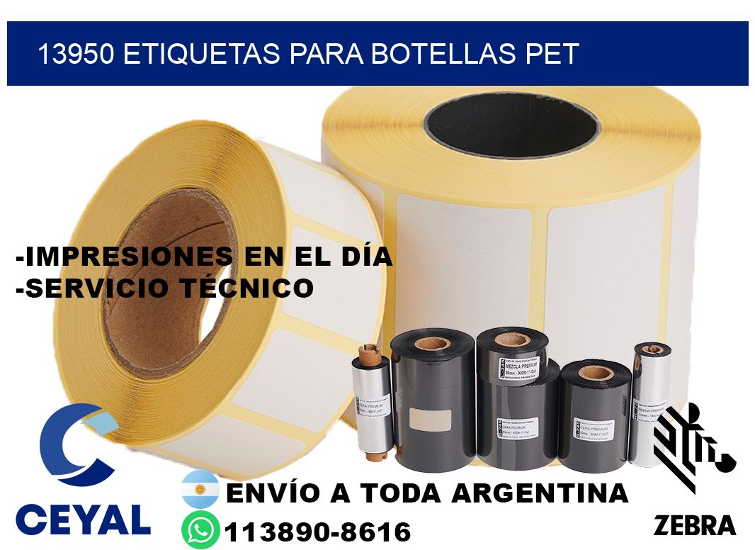 13950 Etiquetas para botellas PET