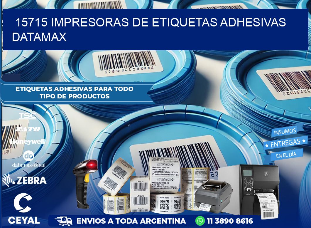 15715 impresoras de etiquetas adhesivas datamax