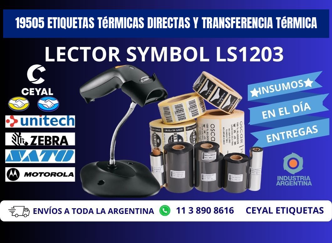 19505 etiquetas térmicas directas y transferencia térmica