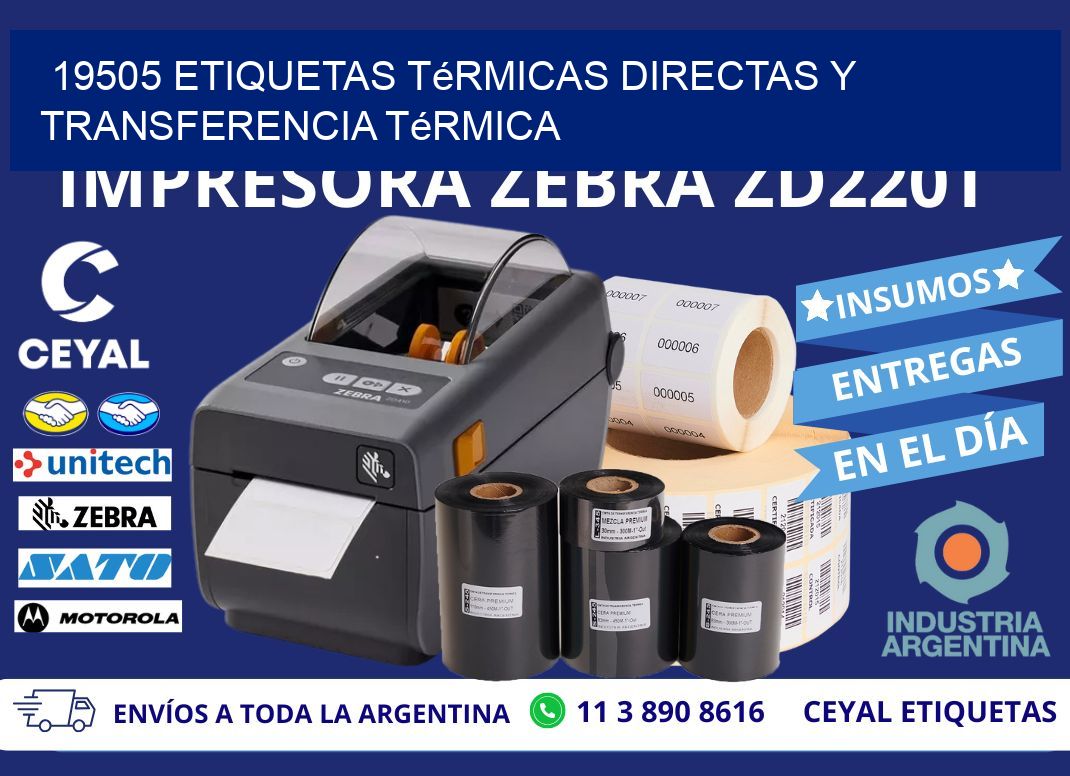19505 etiquetas térmicas directas y transferencia térmica