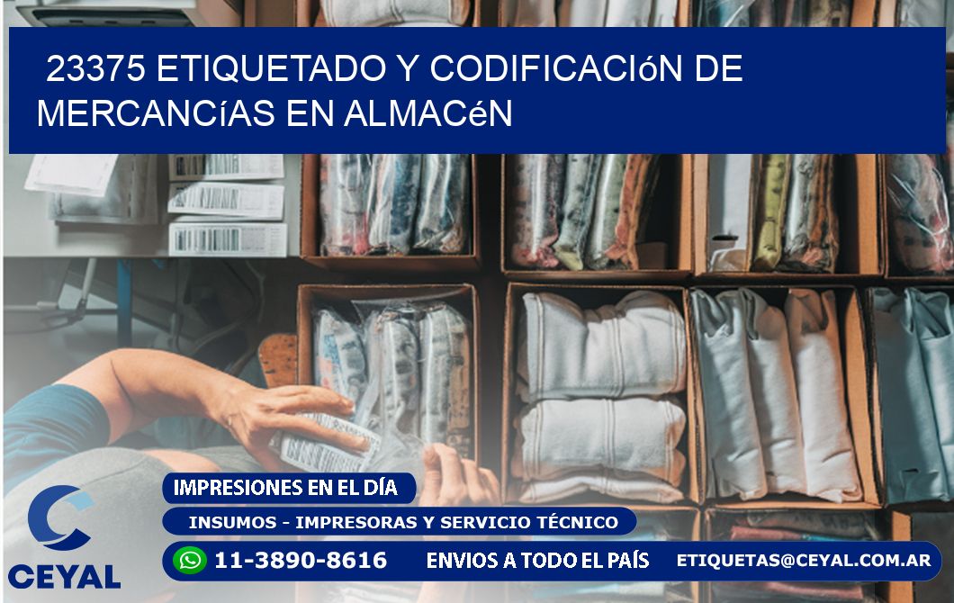 23375 Etiquetado y codificación de mercancías en almacén