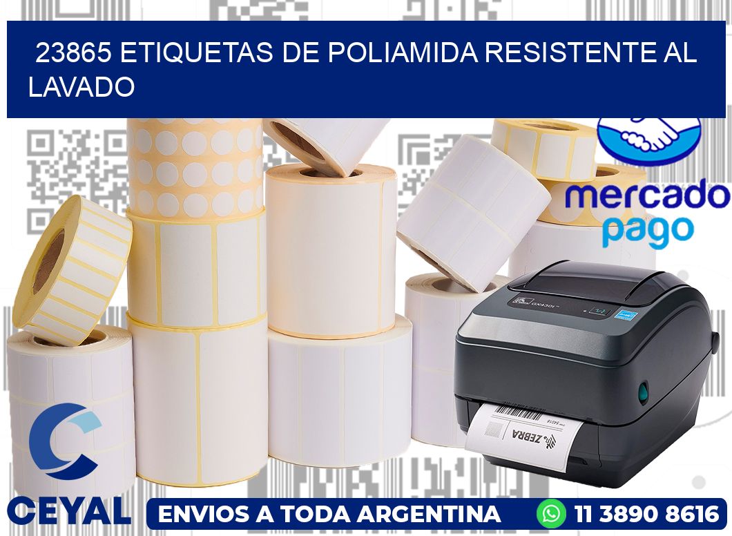 23865 Etiquetas de poliamida resistente al lavado
