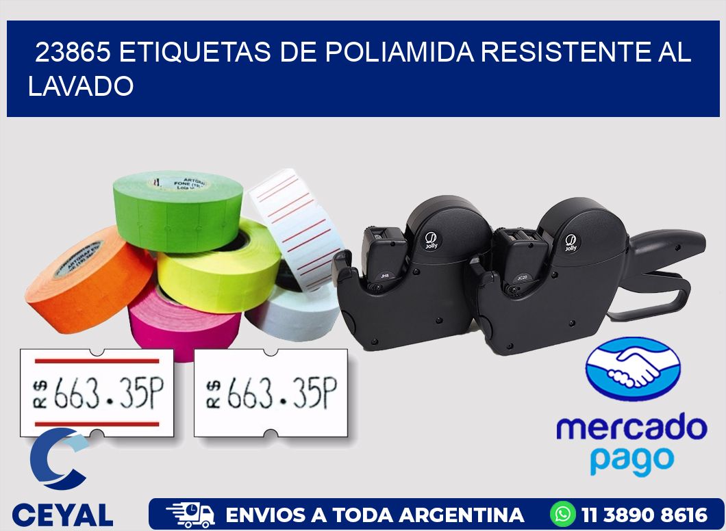 23865 Etiquetas de poliamida resistente al lavado