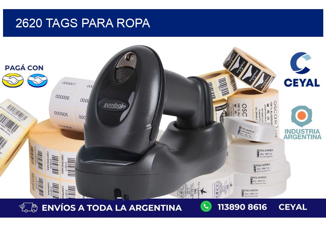 2620 Tags para ropa