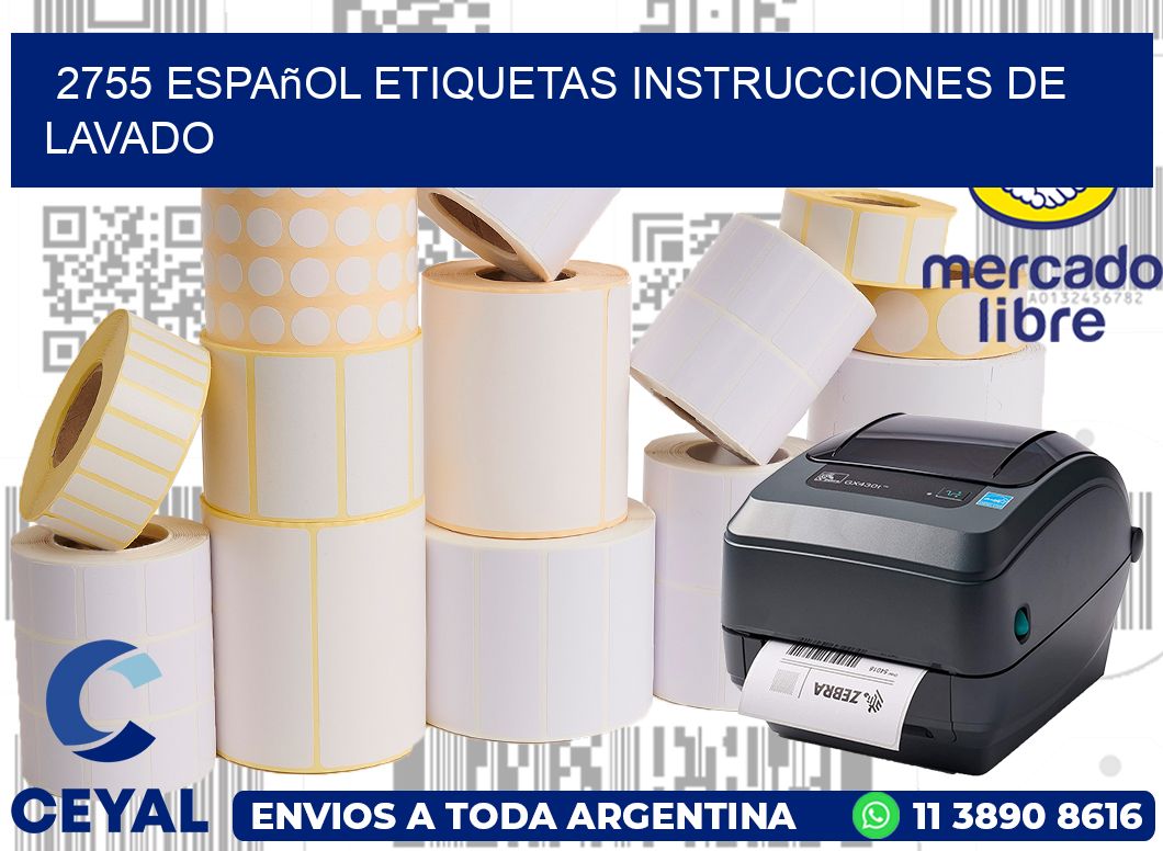 2755 español etiquetas instrucciones de lavado