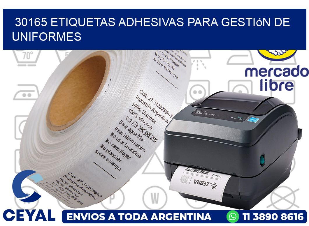30165 Etiquetas adhesivas para gestión de uniformes