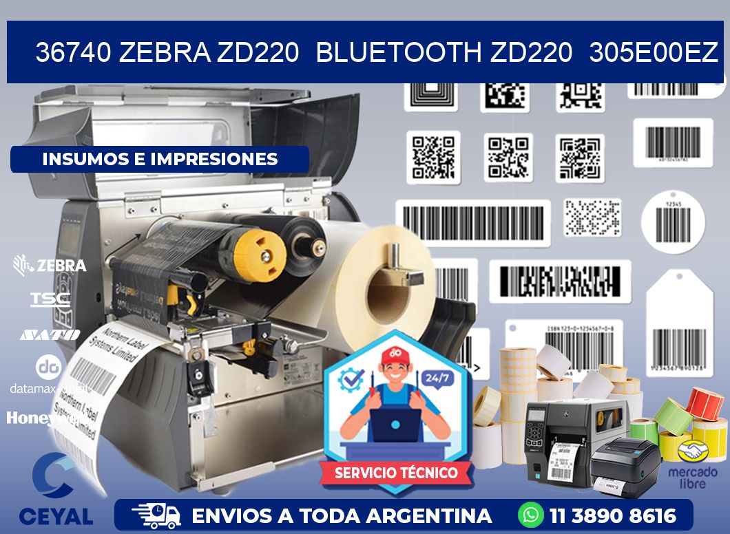 36740 Zebra ZD220  Bluetooth ZD220  305E00EZ