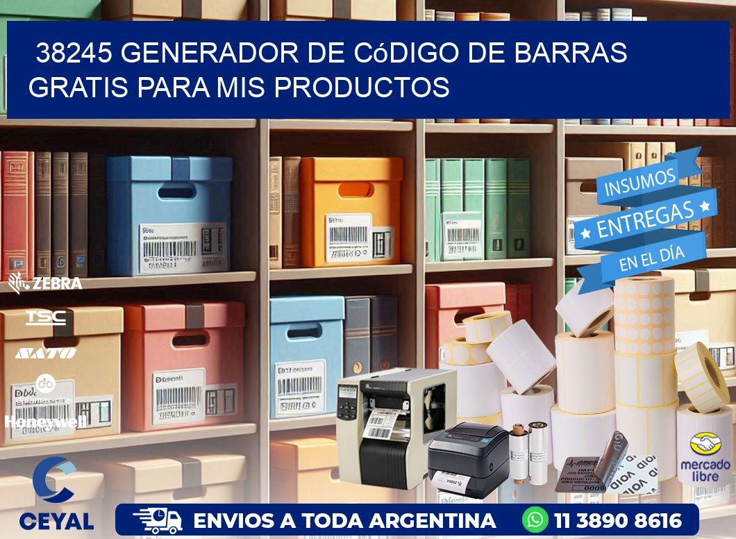 38245 Generador de código de barras gratis para mis productos