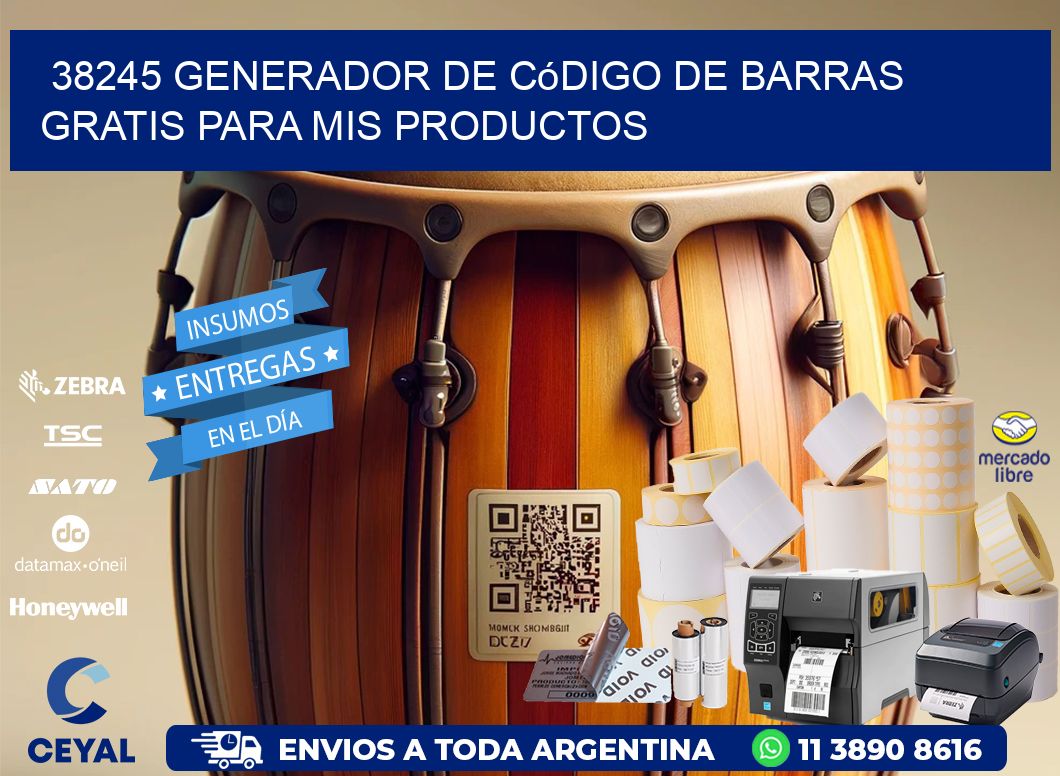 38245 Generador de código de barras gratis para mis productos