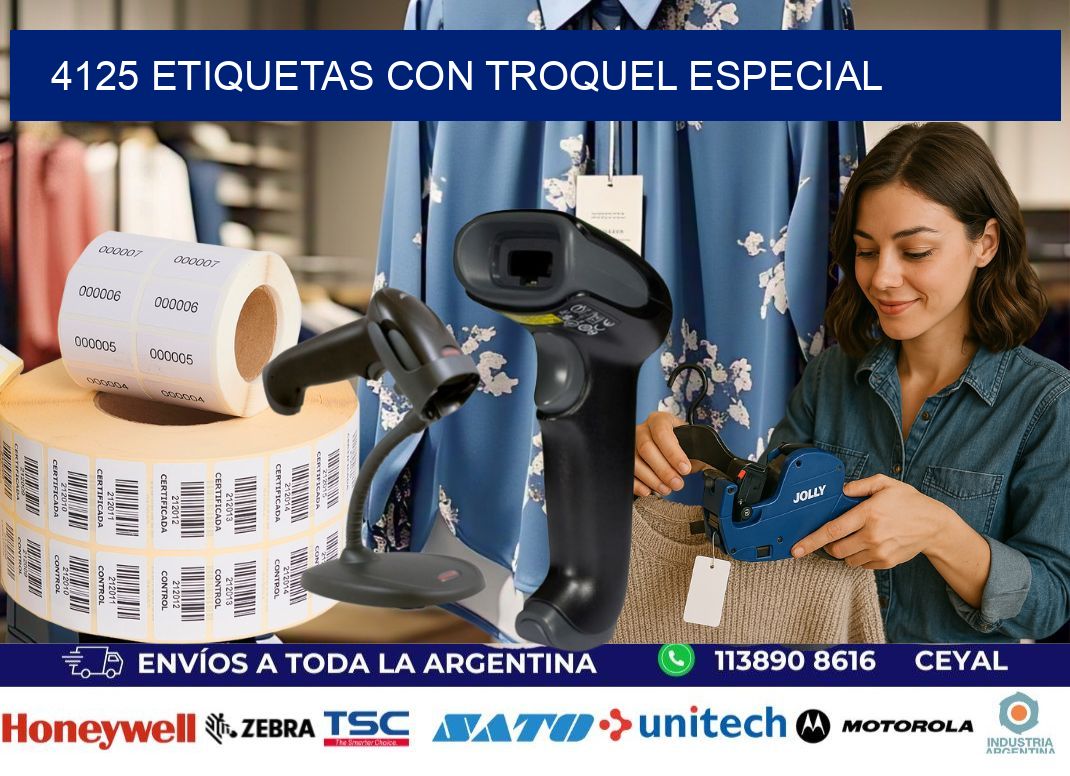 4125 Etiquetas con troquel especial