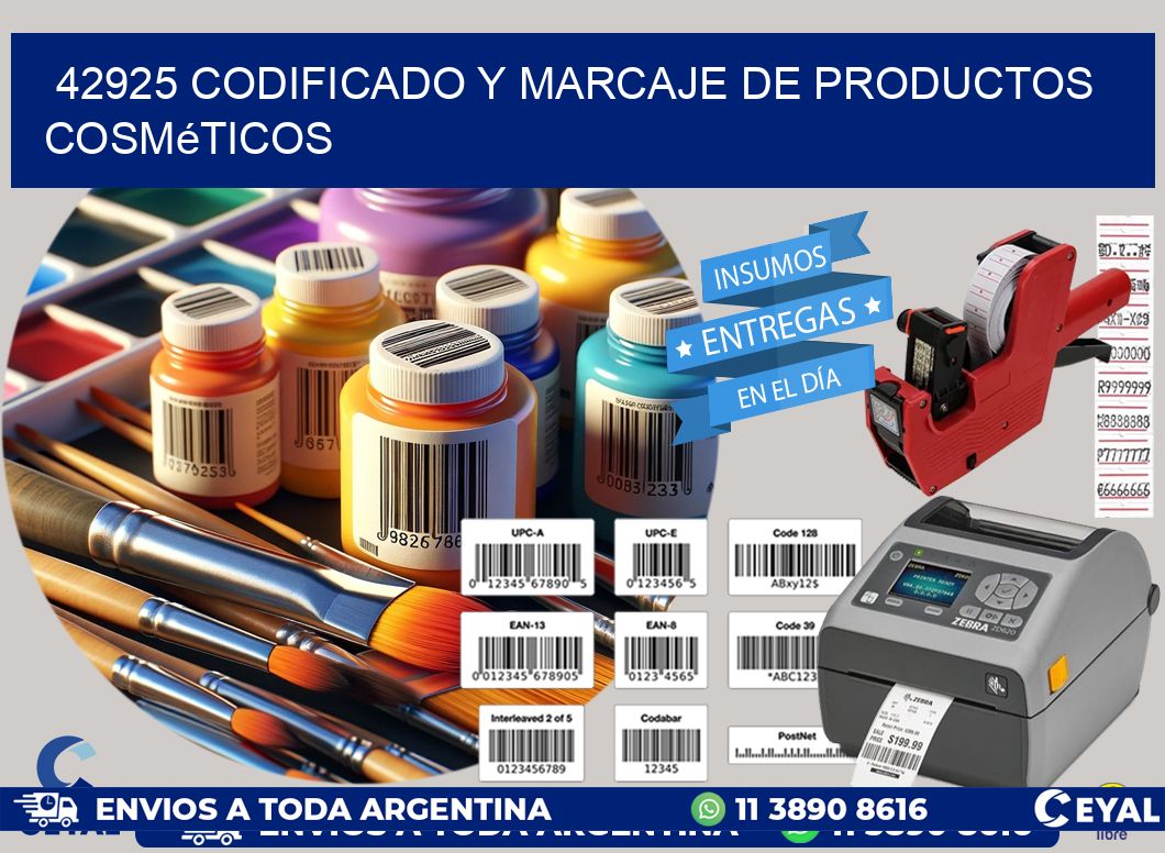 42925 codificado y marcaje de productos cosméticos