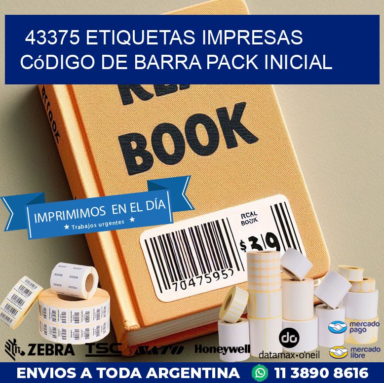 43375 Etiquetas Impresas código De Barra Pack Inicial
