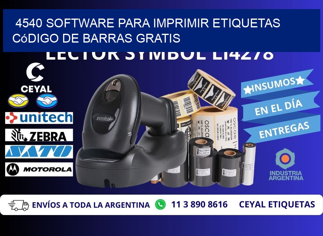 4540 Software para imprimir etiquetas código de barras gratis