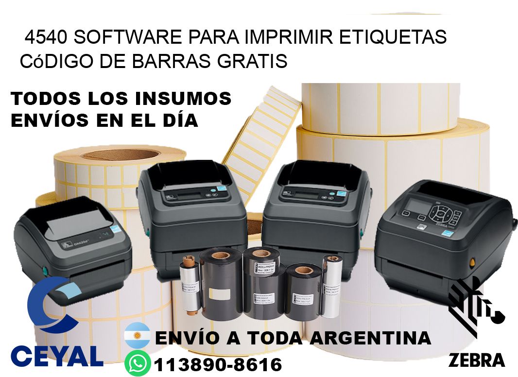 4540 Software para imprimir etiquetas código de barras gratis