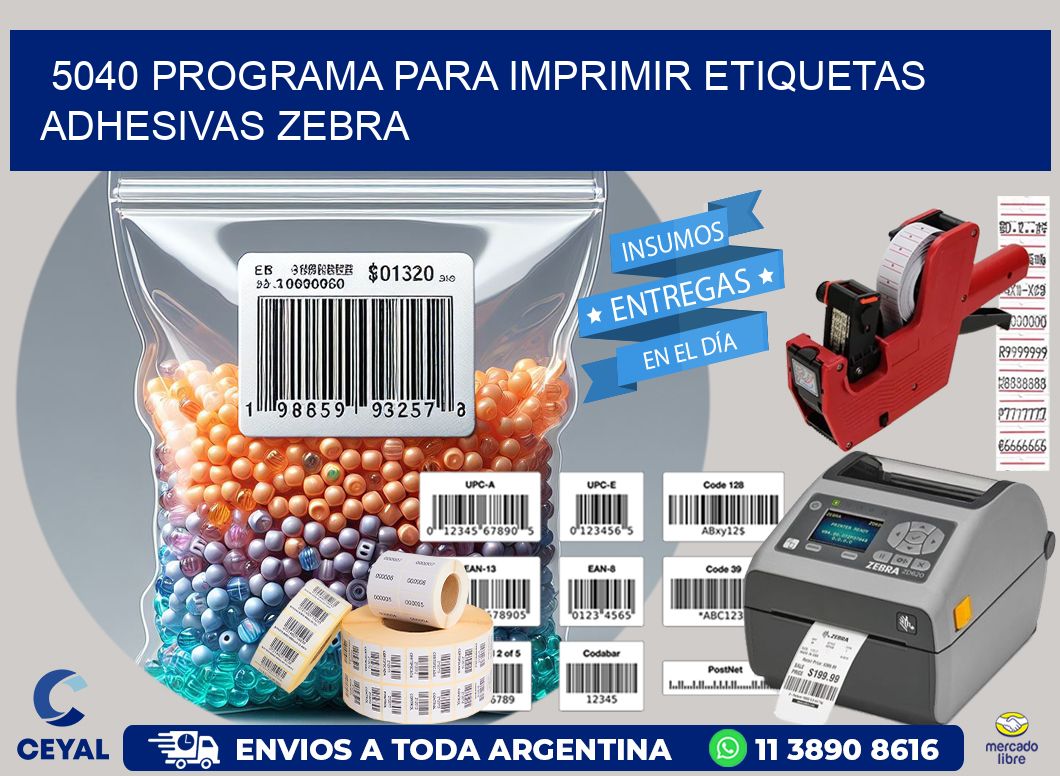 5040 Programa para imprimir etiquetas adhesivas zebra