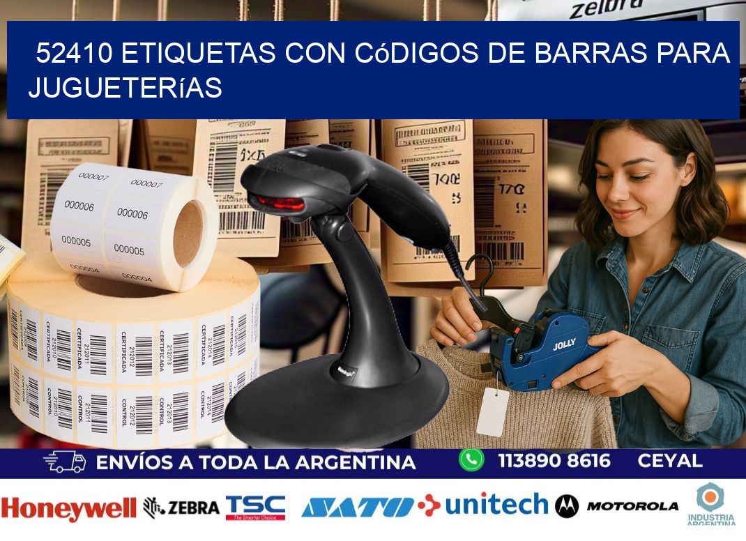 52410 etiquetas con códigos de barras para jugueterías