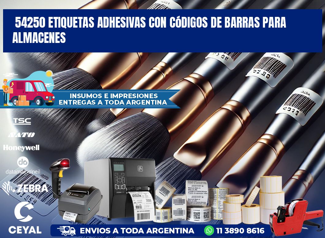 54250 etiquetas adhesivas con códigos de barras para almacenes