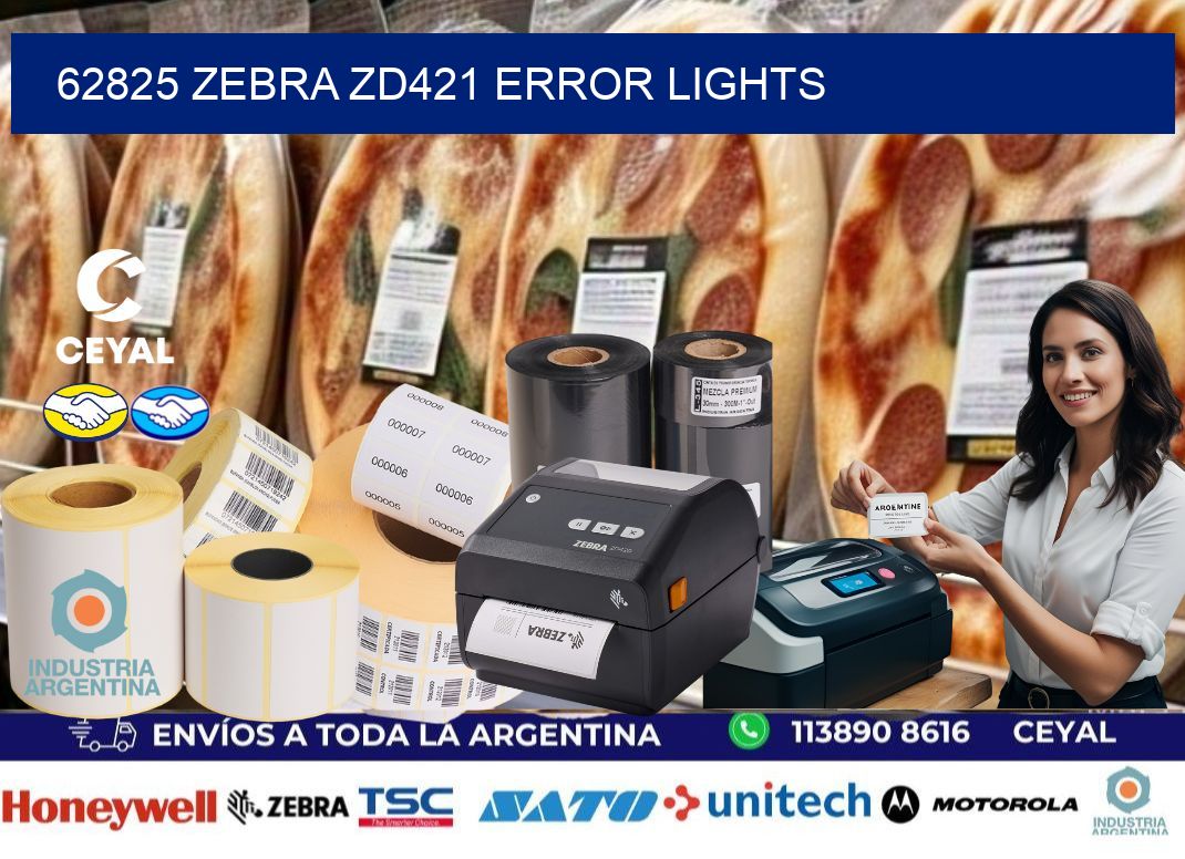 62825 Zebra ZD421 error lights
