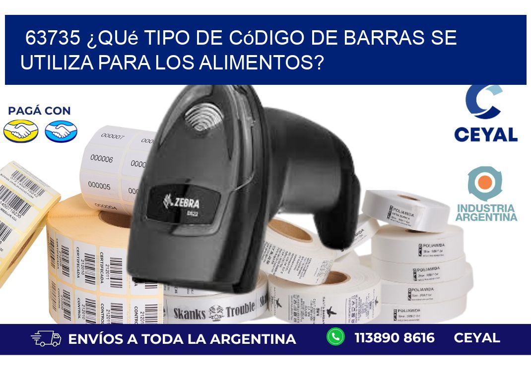 63735 ¿Qué tipo de código de barras se utiliza para los alimentos?
