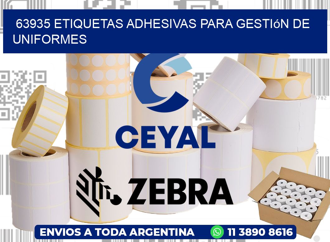 63935 Etiquetas adhesivas para gestión de uniformes