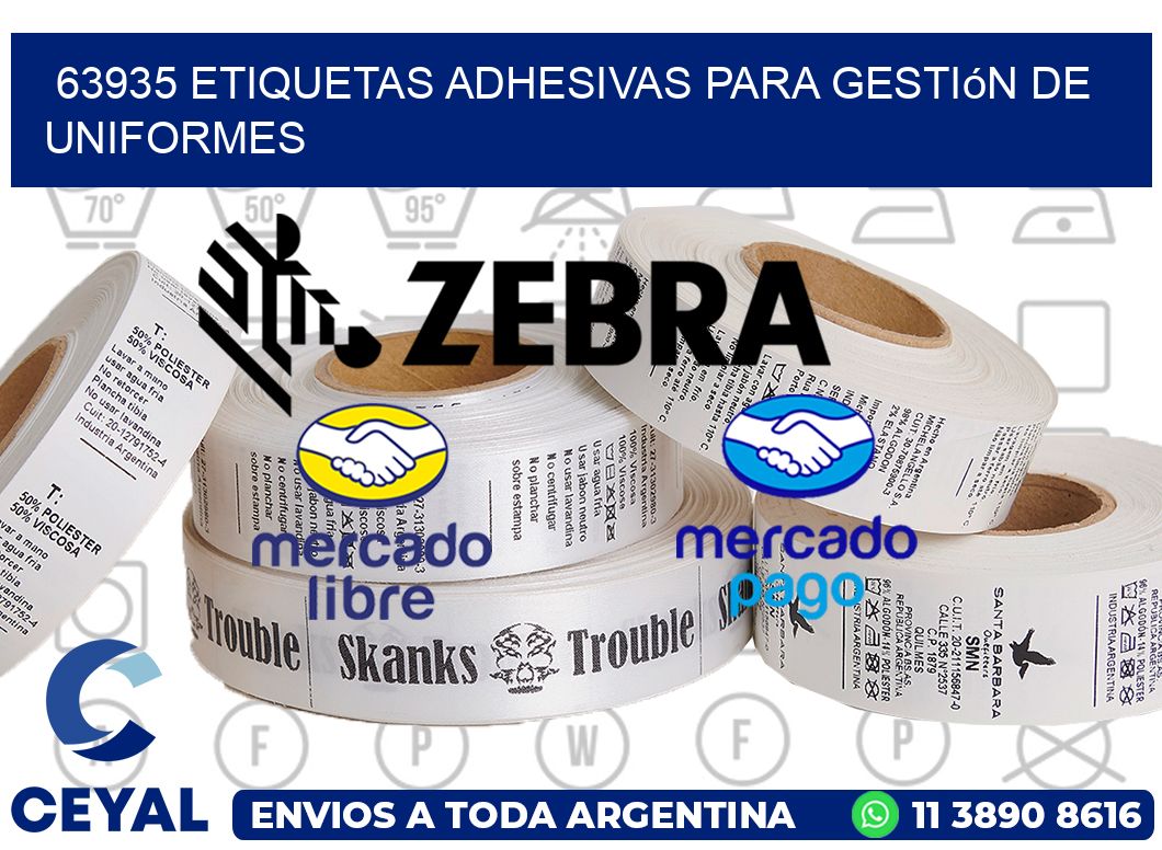 63935 Etiquetas adhesivas para gestión de uniformes