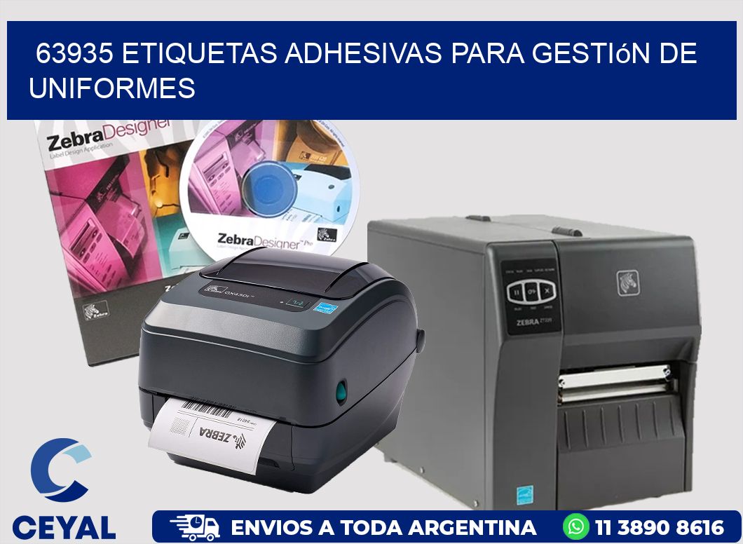 63935 Etiquetas adhesivas para gestión de uniformes