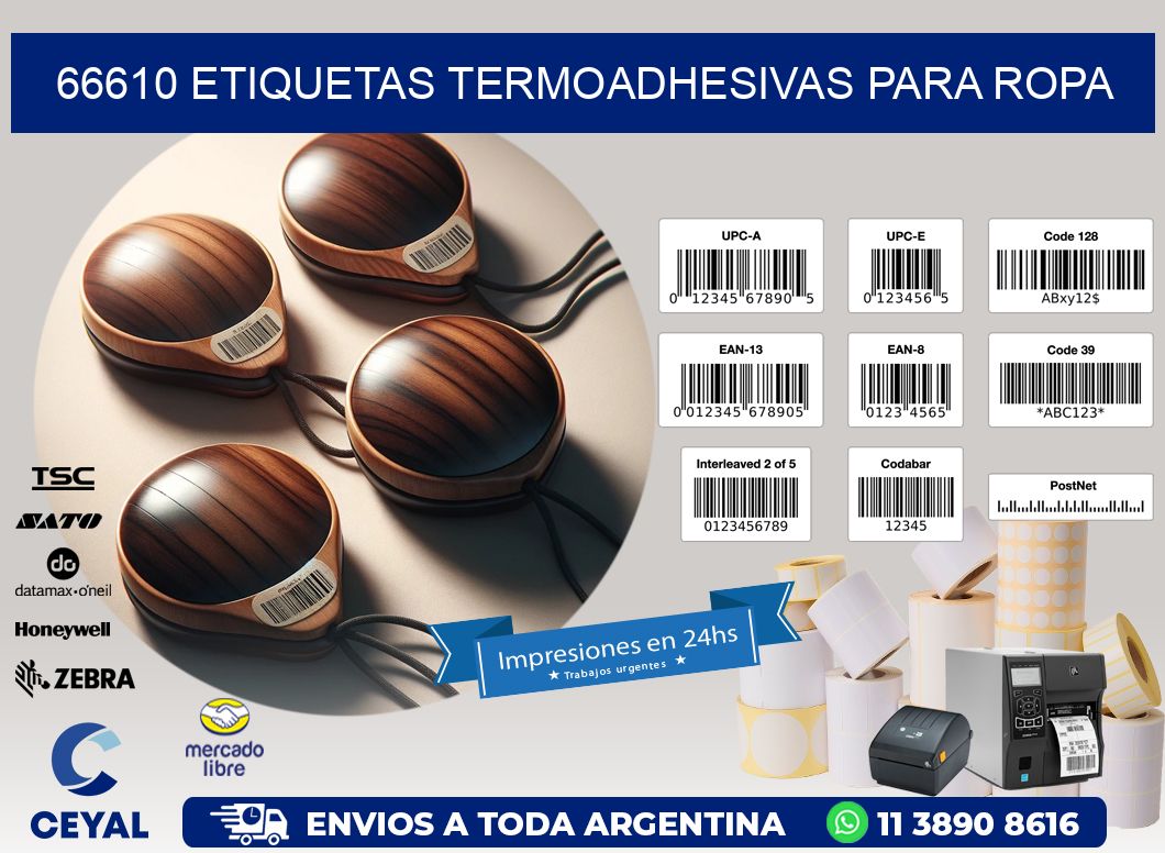 66610 Etiquetas termoadhesivas para ropa