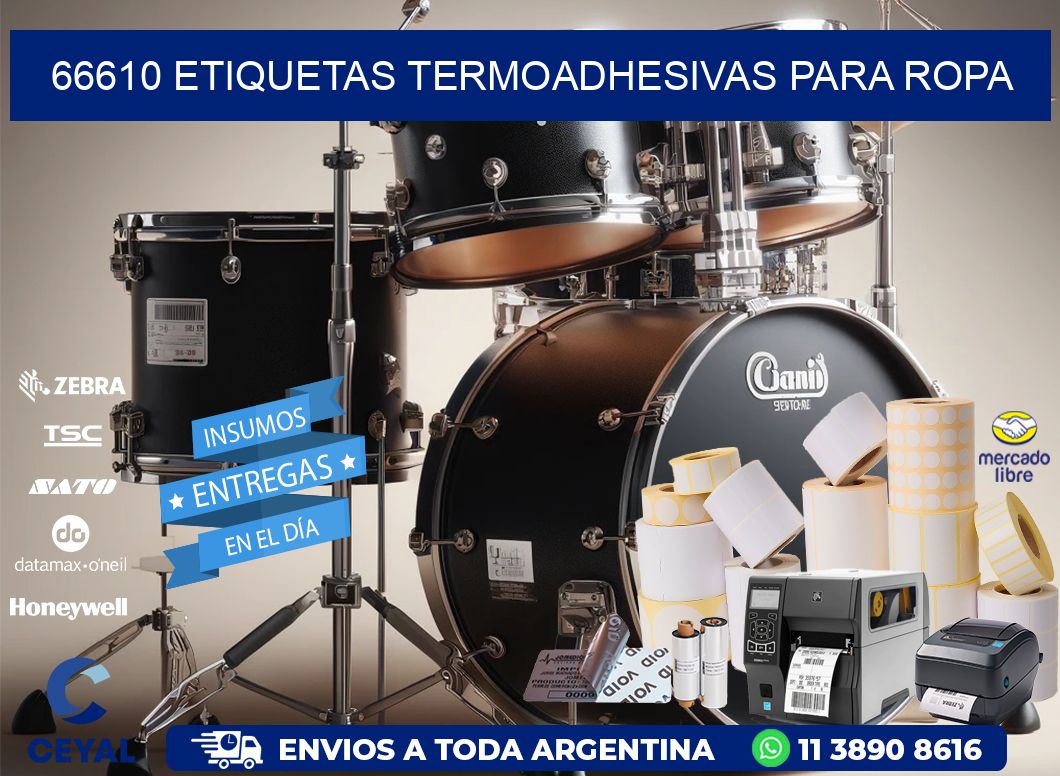 66610 Etiquetas termoadhesivas para ropa