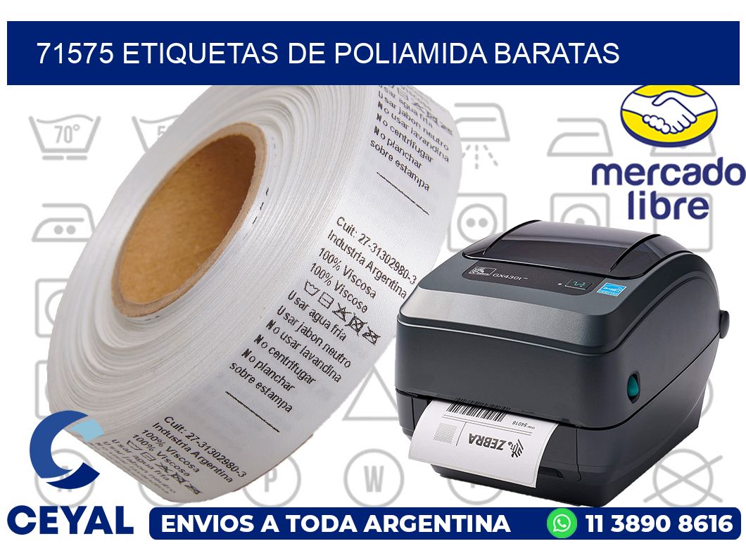 71575 etiquetas de poliamida baratas