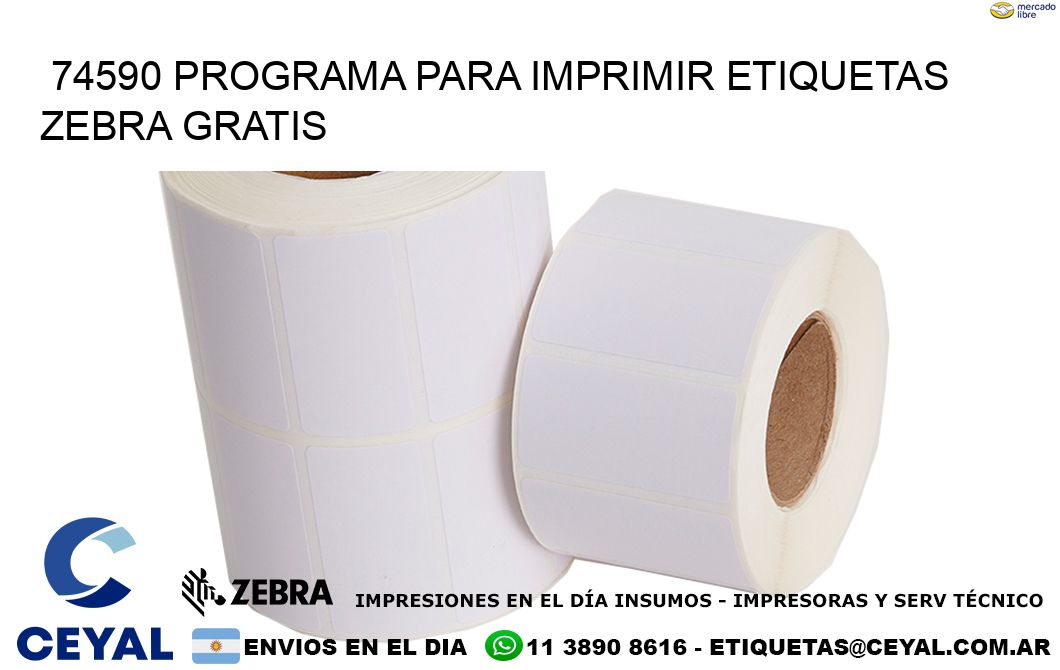 74590 Programa para imprimir etiquetas Zebra gratis