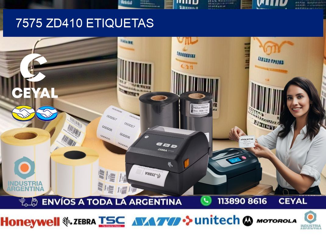 7575 ZD410 etiquetas