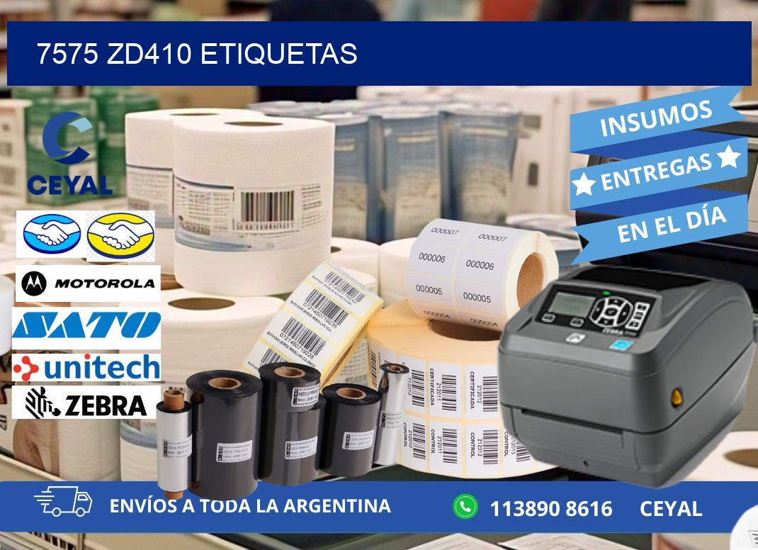 7575 ZD410 etiquetas