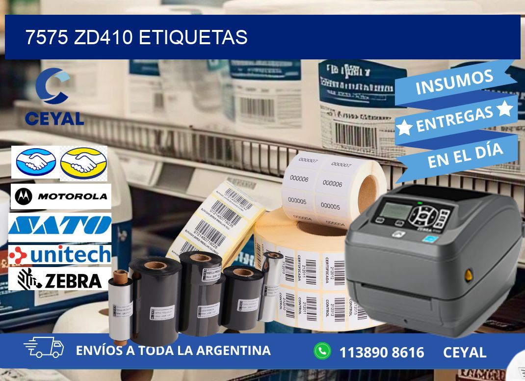 7575 ZD410 etiquetas