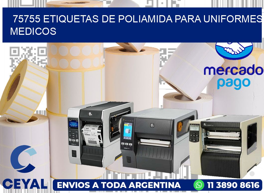 75755 Etiquetas de poliamida para uniformes medicos