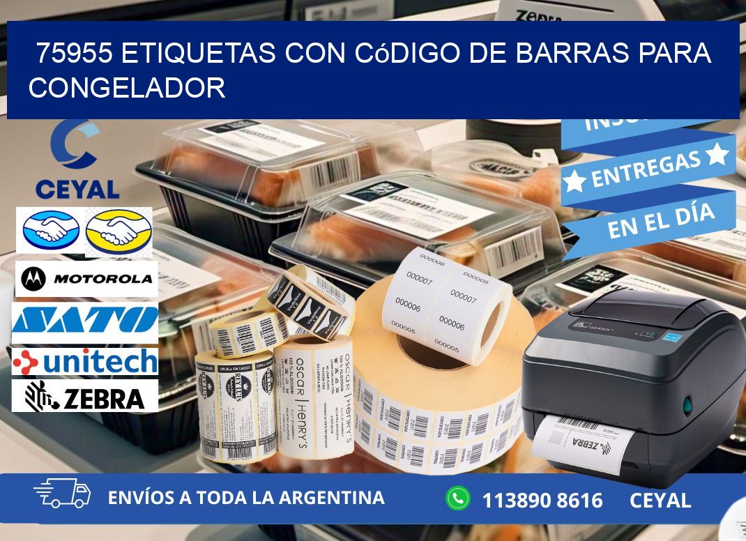 75955 Etiquetas con código de barras para congelador