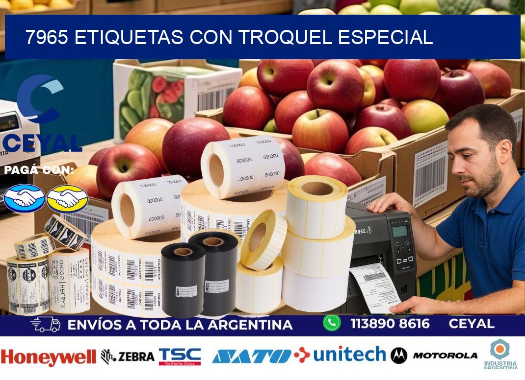 7965 Etiquetas con troquel especial